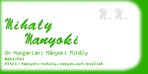 mihaly manyoki business card